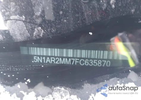 2015 Nissan Pathfinder Platinum/S/Sl/Sv z USA, uszkodzony, nr VIN 5N1AR2MM7FC635870